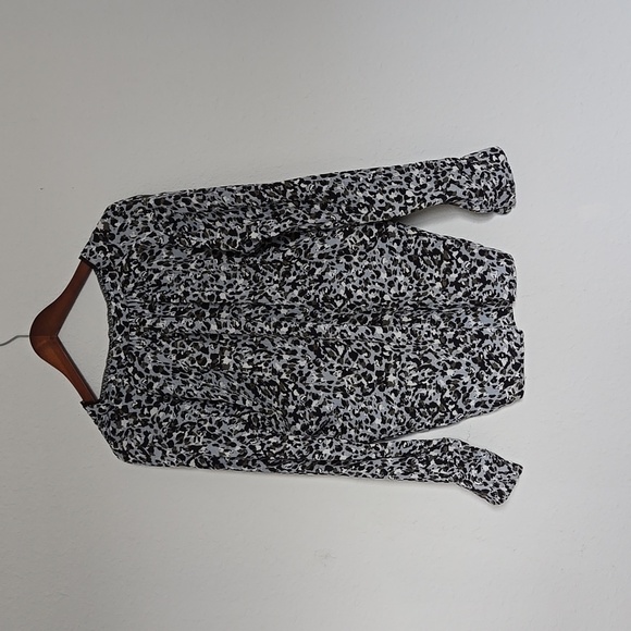 Zadig and Voltaire Tink Leo Crinkle Blouse with Lace Trim Size XS - Picture 10 of 10